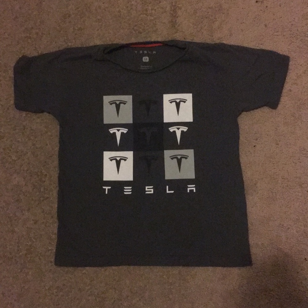 Boys Tesla shirt.